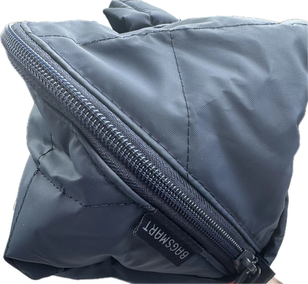 Bagsmart Puffy Travel Makeup Bag Toiletry Bag for Women, Navy Blue NWOT